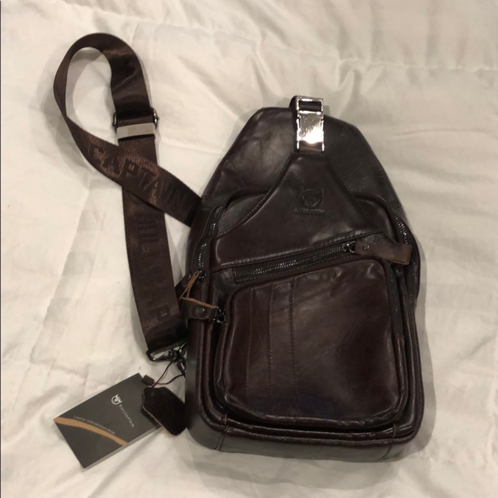 New Leather male bag